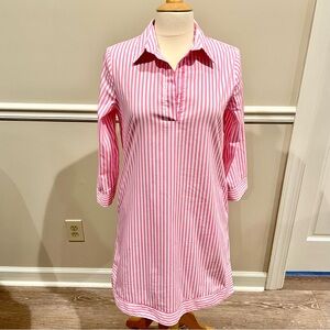 Jude Connally Pink and White Striped Finley Cotton Dress
